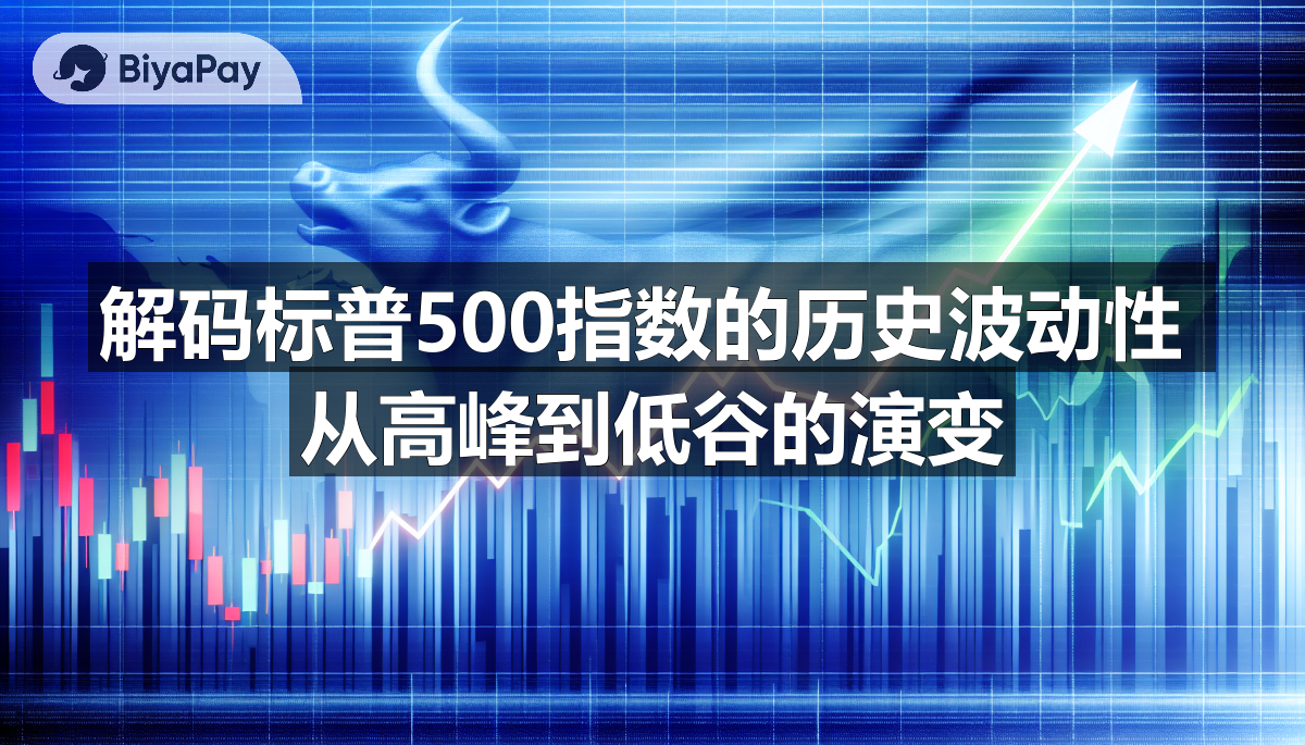 标准普尔500指数的图表显示其历史波动和长期增长趋势，包括互联网泡沫和金融危机时期的变化。