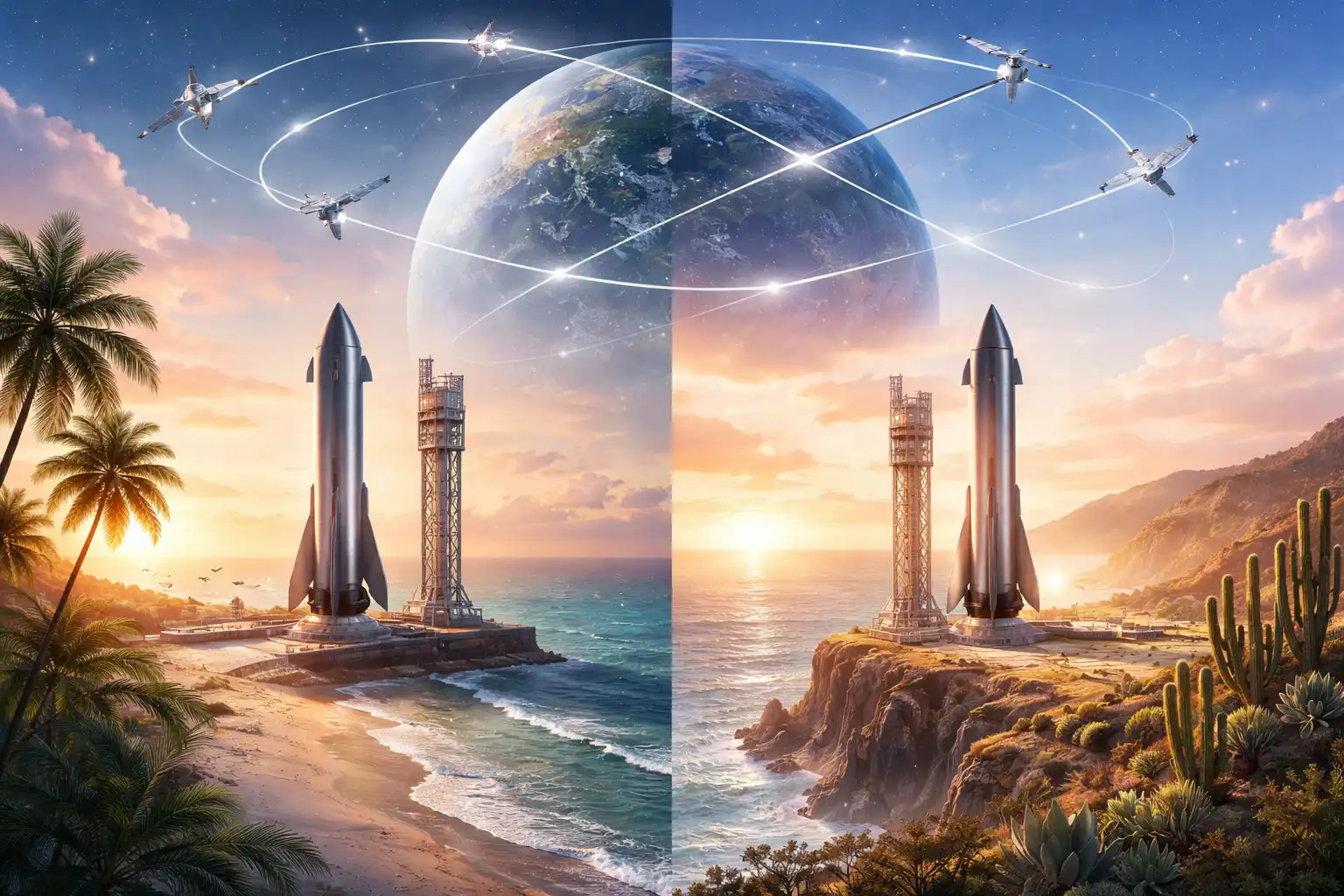 SpaceX双海岸同日发射,低轨经济加速全球化?