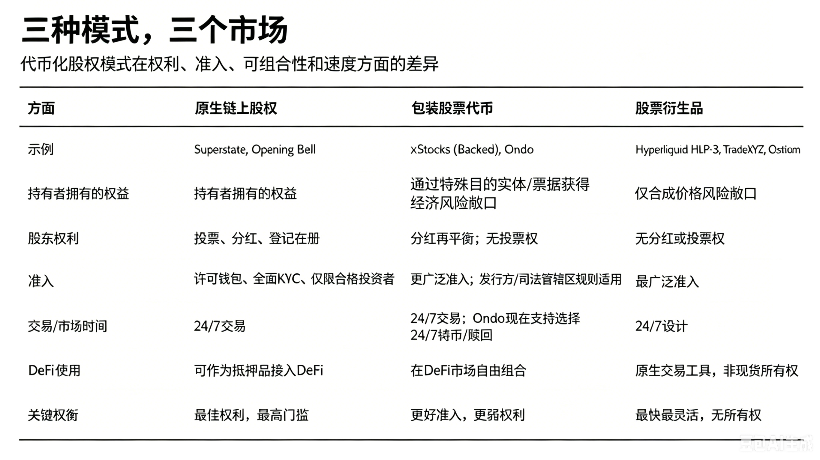 代币本身即是资产：三种代币化股票，哪种适合你？