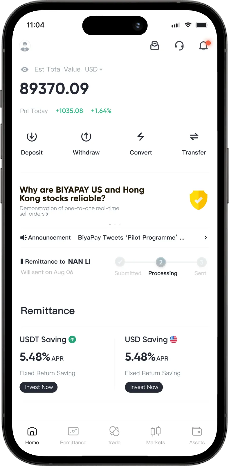 Global Remittance 国际汇款