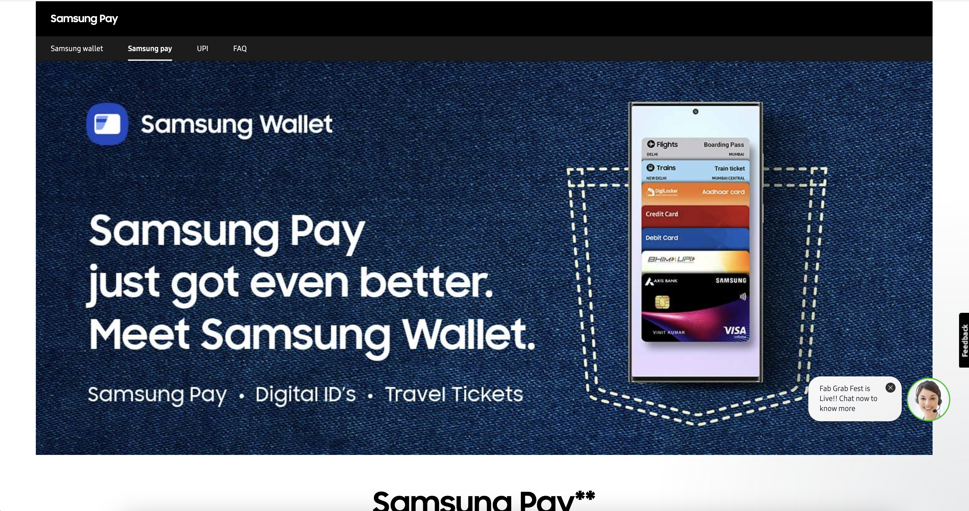 Samsung Pay digital currency wallet