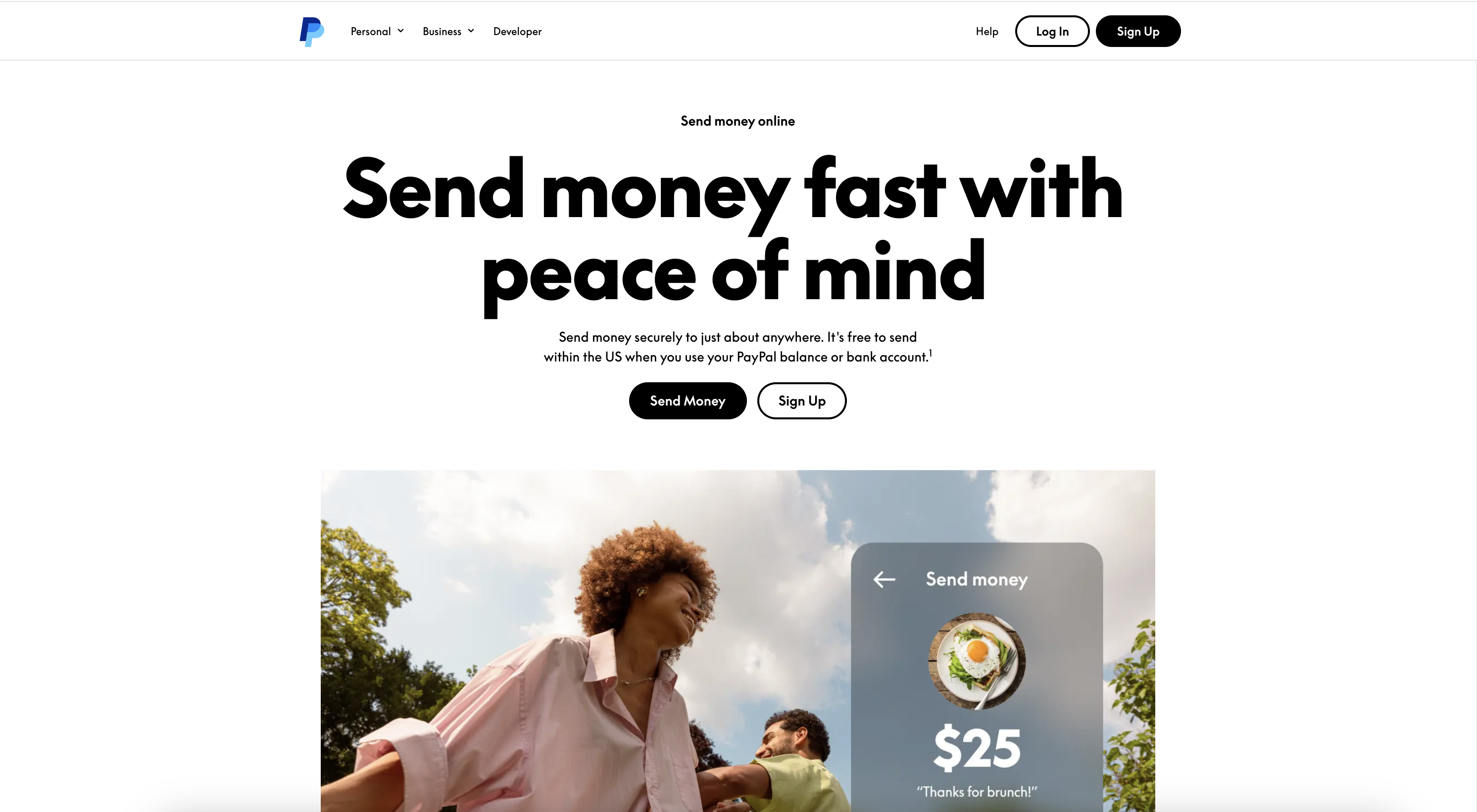 PayPal Online mobile money transfer app