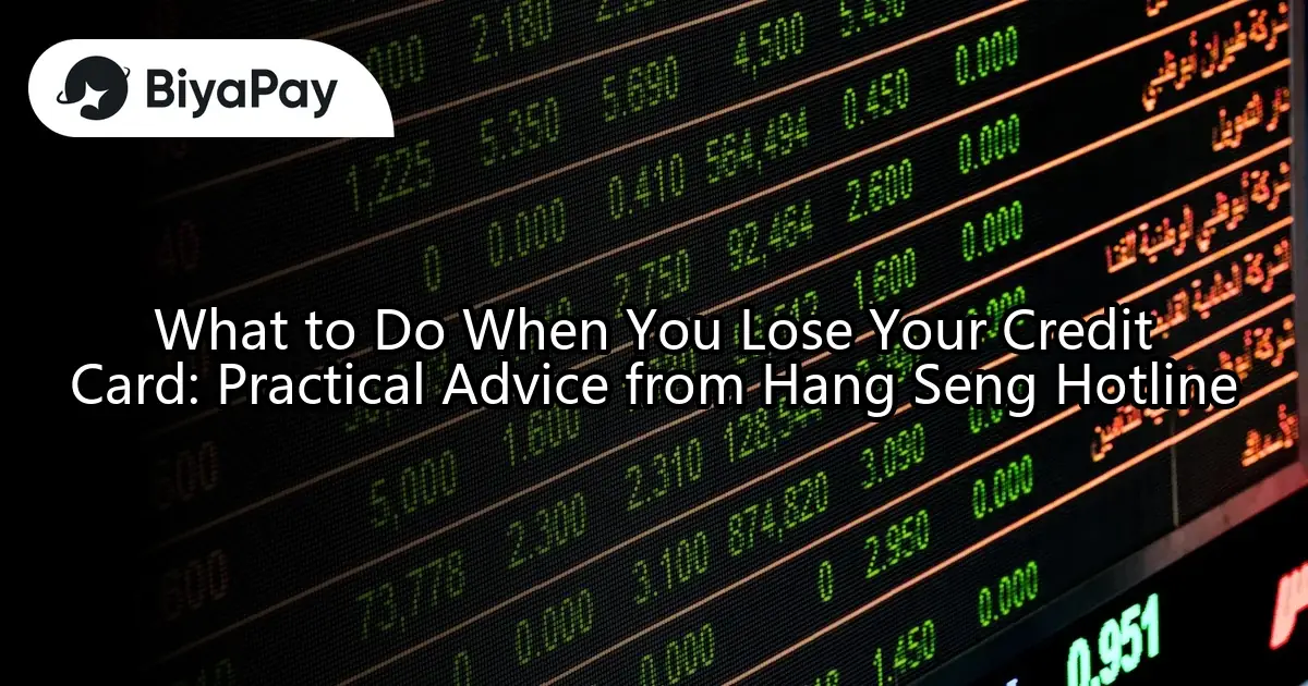 What to do if you lose your credit card