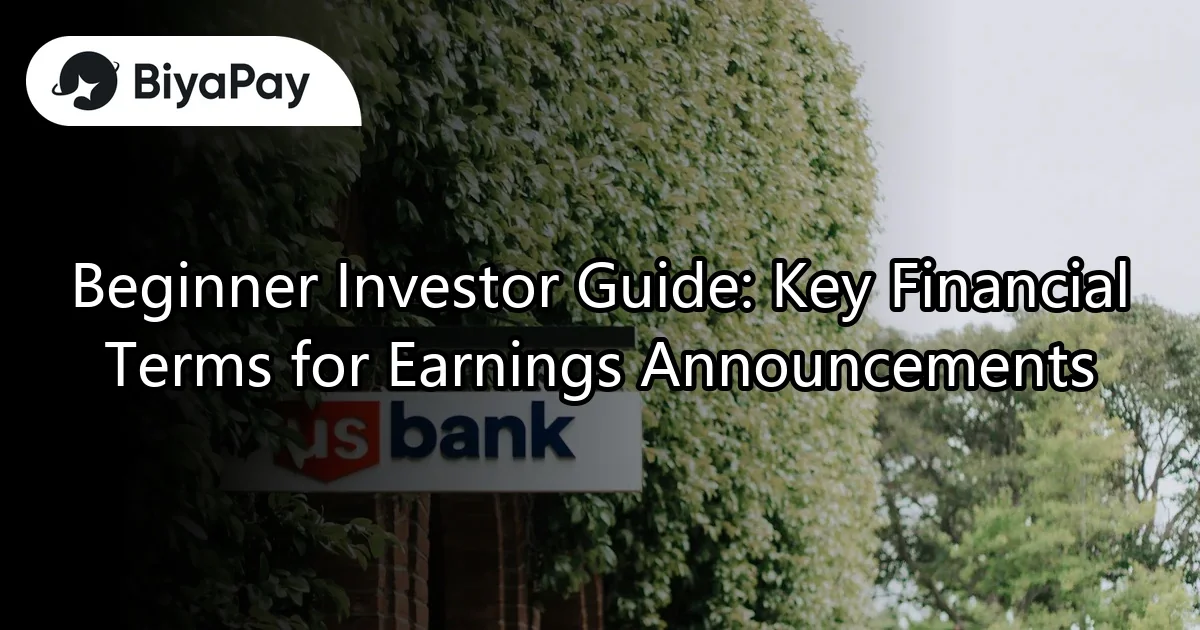 Financial terms for earnings releases
