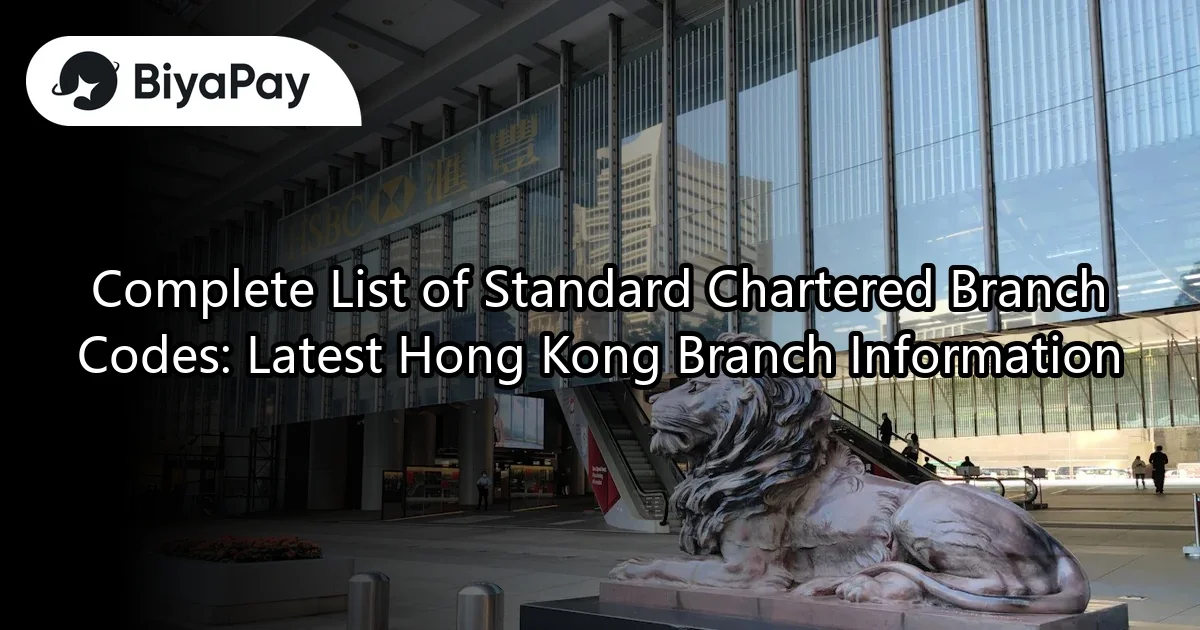 Comprehensive list of branch codes for Standard Chartered Bank (Hong Kong)