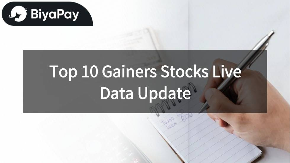 Real-time data of top 10 gaining stocks