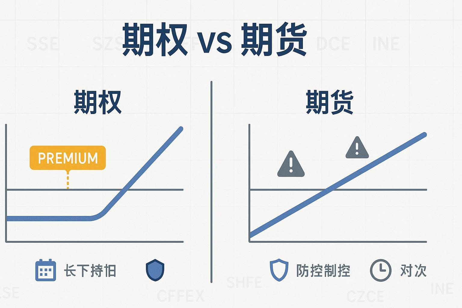 期权 vs 期货:收益曲线与保证金机制对比封面图