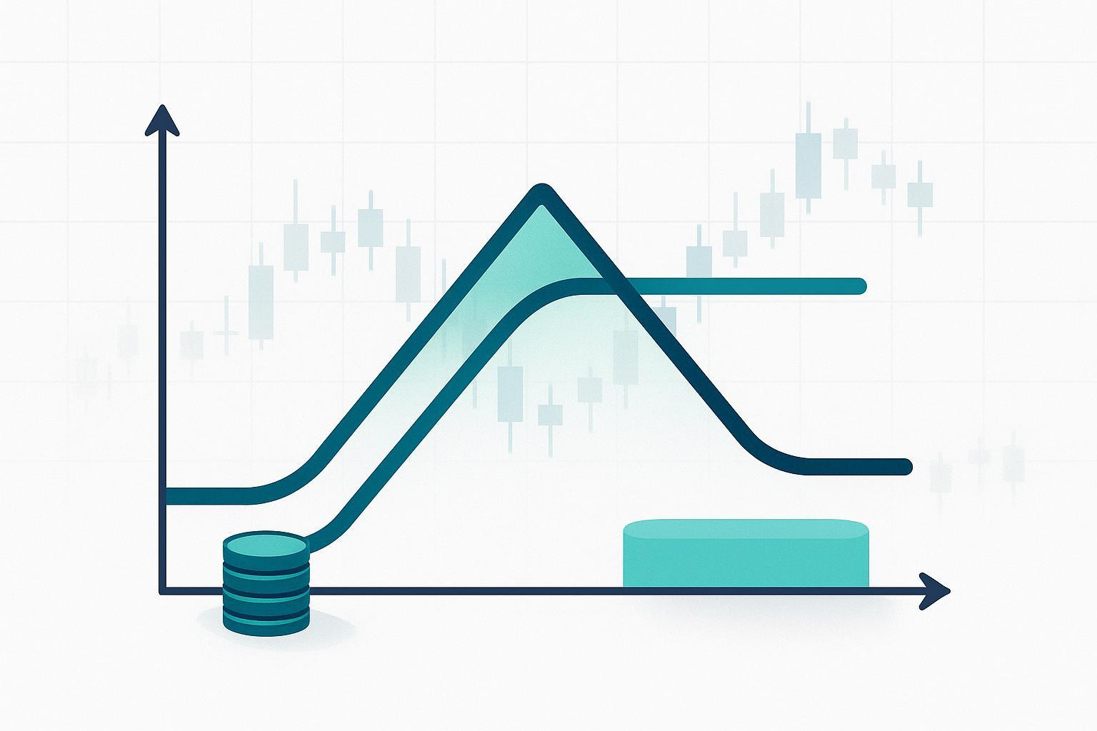 Debit Spread Strategy Risk-Reward Visualization: Limited Profit Steps and Controlled Loss Curve