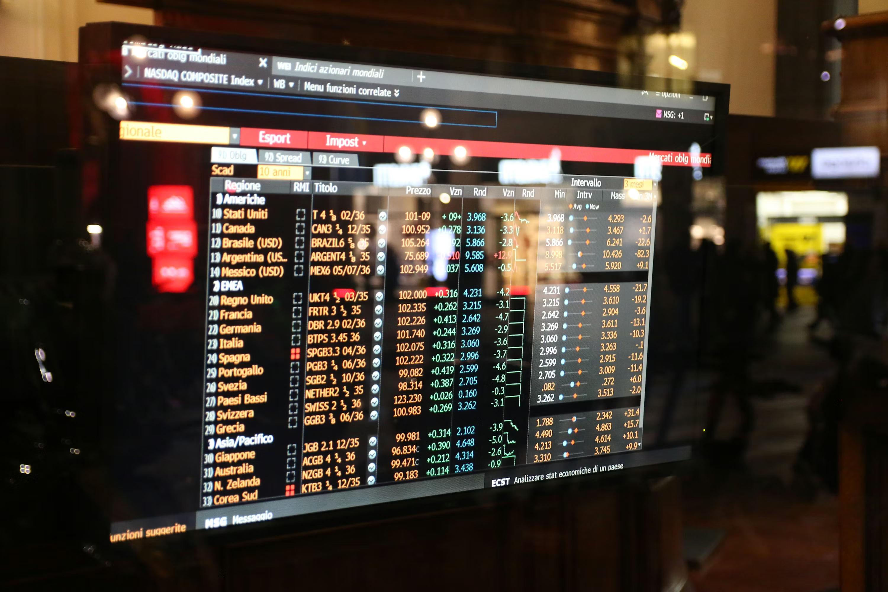 Stock market data screen illustrating deposit and trading paths for U.S. and Hong Kong stocks