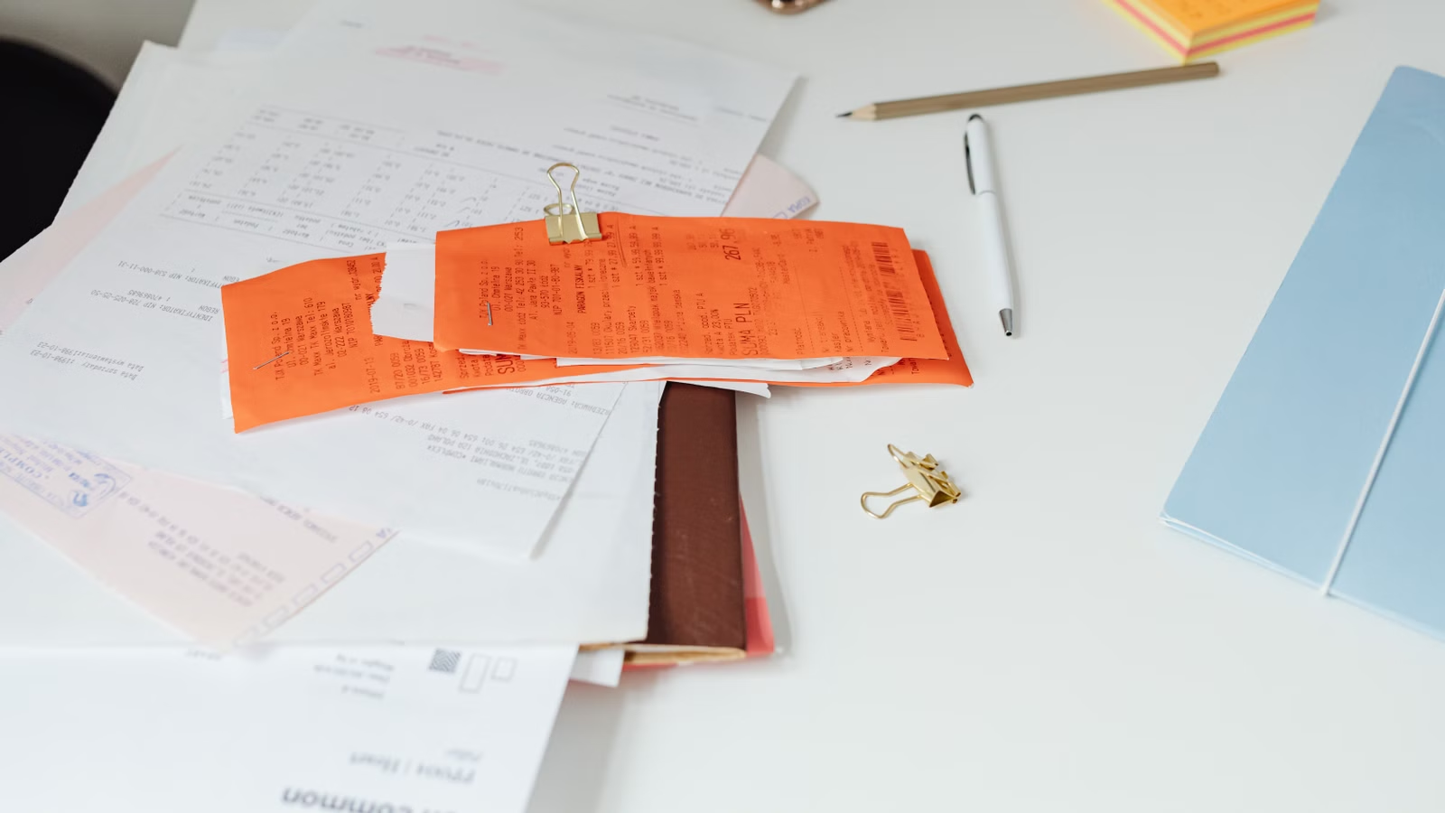Receipts and documents for payment records