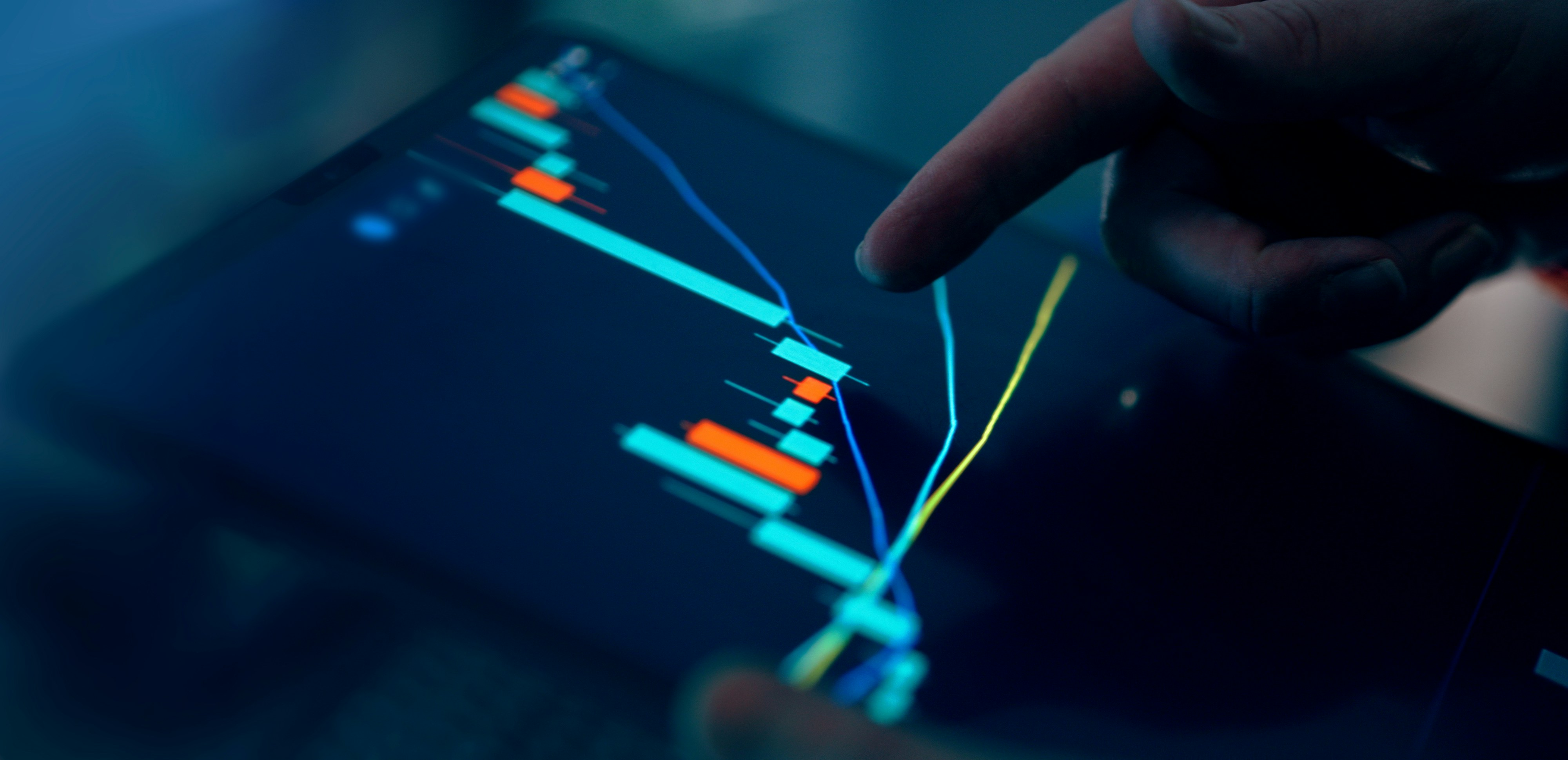 After-hours pricing and candlestick price movement