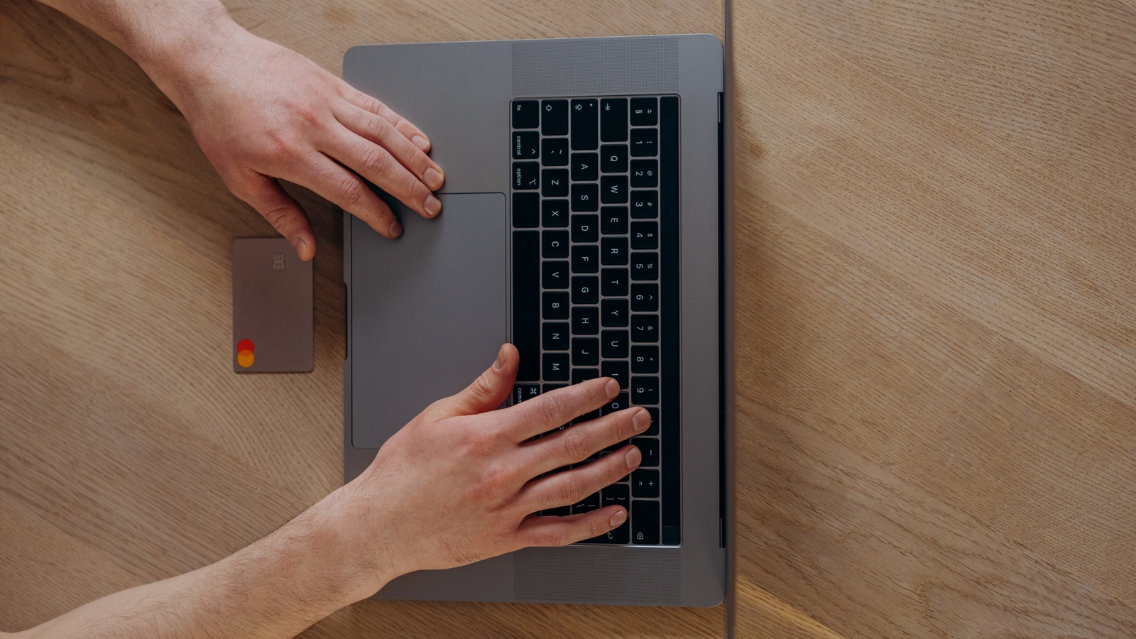 Online banking transfer form and card details