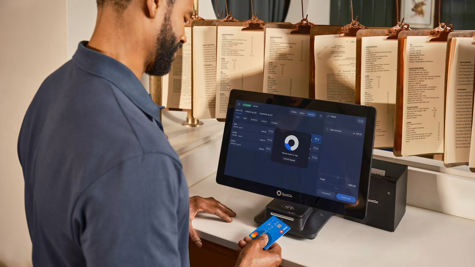 Merchant checkout system and card payment